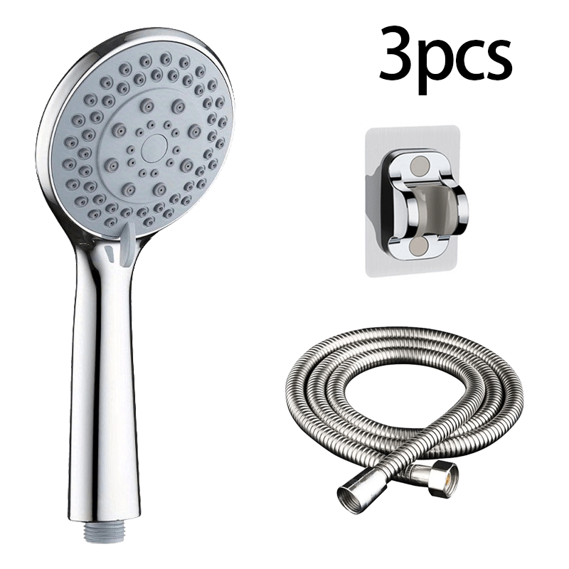 Image of Handheld Shower Head Kit, With 5-mode High-pressure Spray, 1.5m Flexible Hose And Shower Bracket, Adjustable /massage/spray/spray Settings, Shower Use,for Shower Use Only