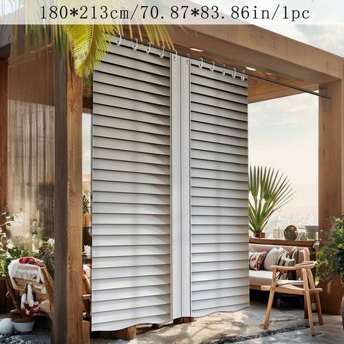 2pcs 2d flat print 180x180cm 70 87x70 87in ed outdoor venetian blinds light gray semi panel window coverings suitable for patios gardens and machine washable shade for and light
