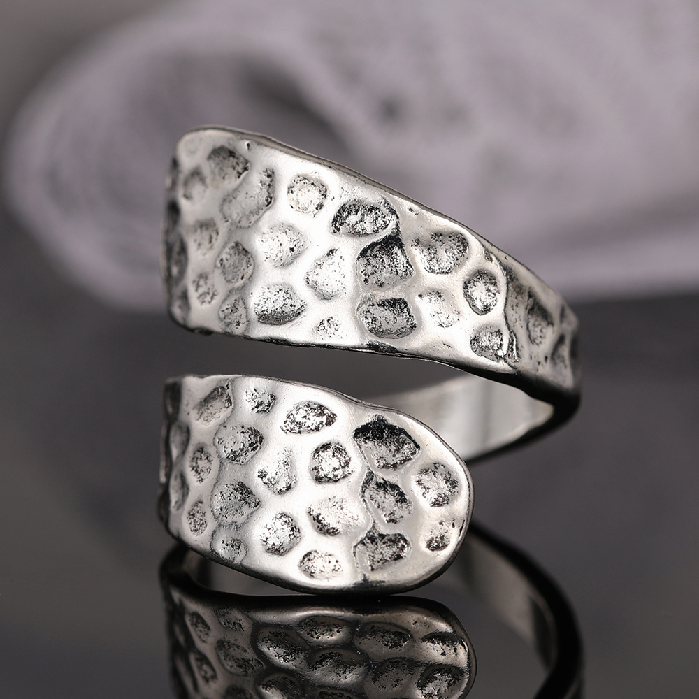 TEMU Readkiss Bohemian Spoon Rings For - Adjustable Open With K Plating Suitable For Daily Wear, Parties, Vacations - Retro Vintage Jewelry