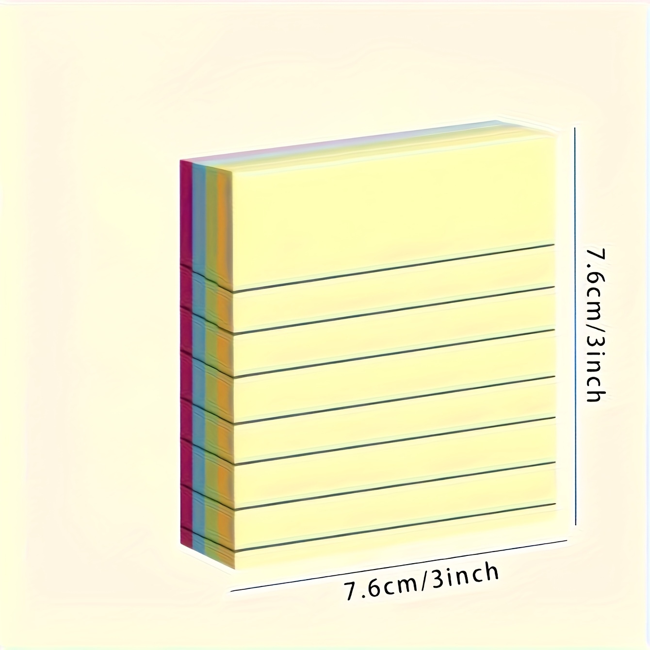 Colorful Self-adhesive Sticky Notes – 4 Vibrant Colors, Square Sticky Note Pad For Office, School & Home, Repositionable Memo Sheets For Work & Study