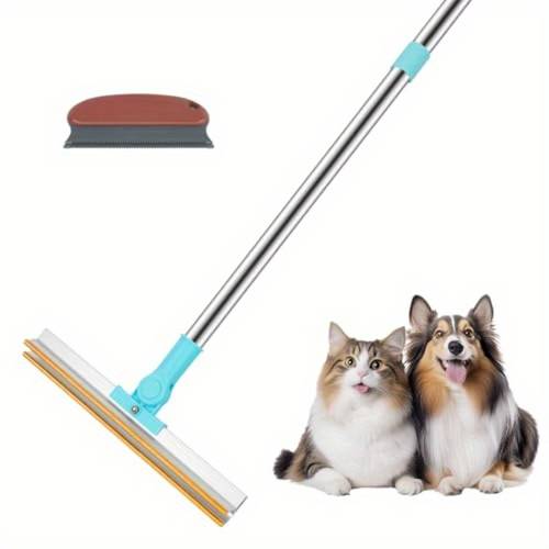 heavy duty pet hair remover with adjustable long handle 53 extendable carpet rake brush 180 rotating head reusable metal construction for carpets upholstery furniture ideal for dogs cats allergies mini storage cleaning upholstery cleaner ergonomic grip durable bristles home cleaners