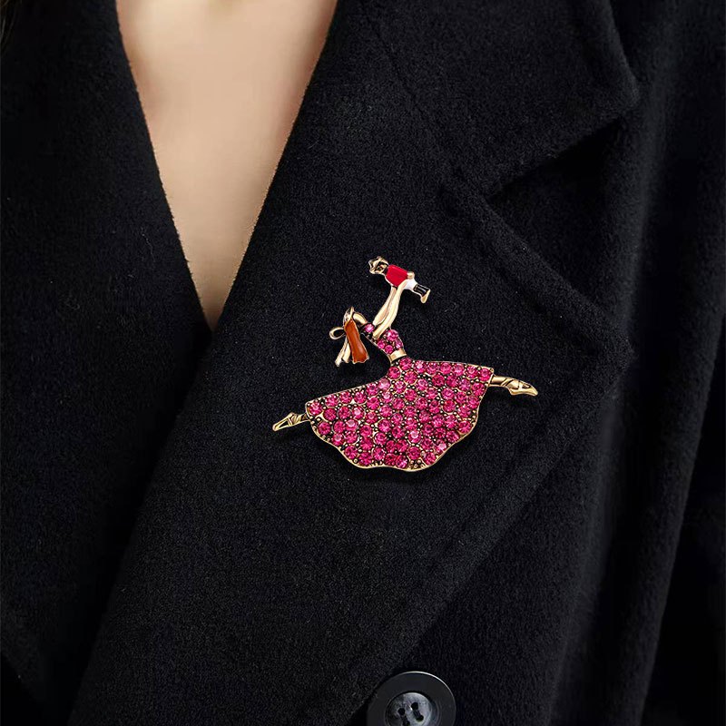 

Chic Ballet Dancer Brooch - Elegant Women' Accessory, Creative Gymnastics Figure Pin For Neutral Outfits