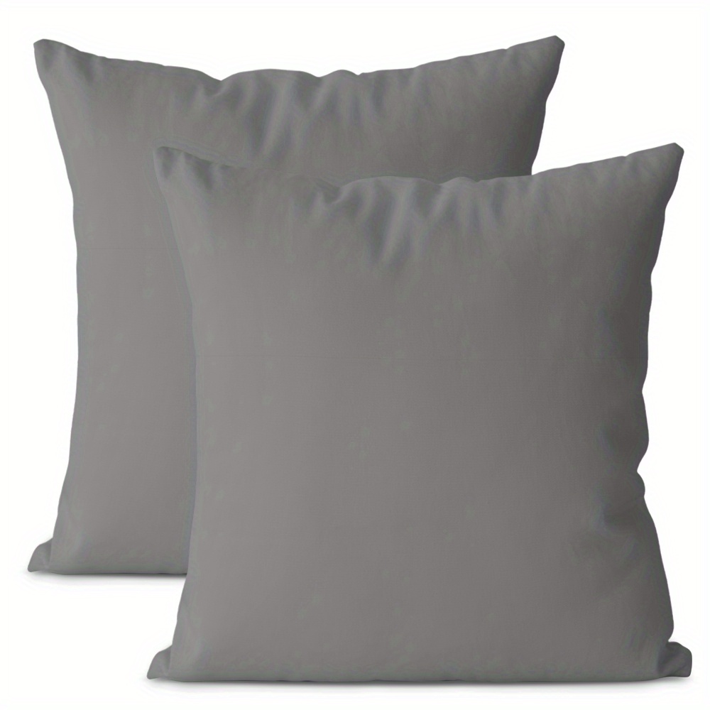 

2pcs Housses de Coussin Foncé - - Style Contemporain avec Fermeture Éclair Invisible, Polyester et , Facile à Nettoyer, pour la Décoration de Salon & Chambre, Coussins Décoratifs