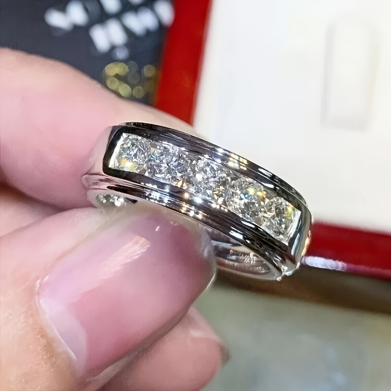 Elegant 925 Sterling Silvery Ring With 2 Carat Moissanite - , Birthdays & Anniversaries