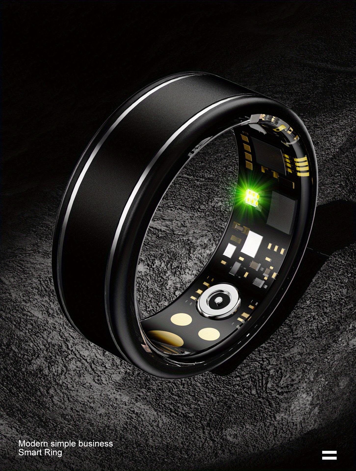 R10m Intelligent Ring, Stainless Steel Silvery, Fitness Tracker, Pedometer, Sleep Tracking, Exercise Monitoring, Smart Photo, Compatible with iPhone Android, Ip68, USB Charging, Smart Alexa Gift for Women Men, Ideal for Travel, Everyday Use And Business