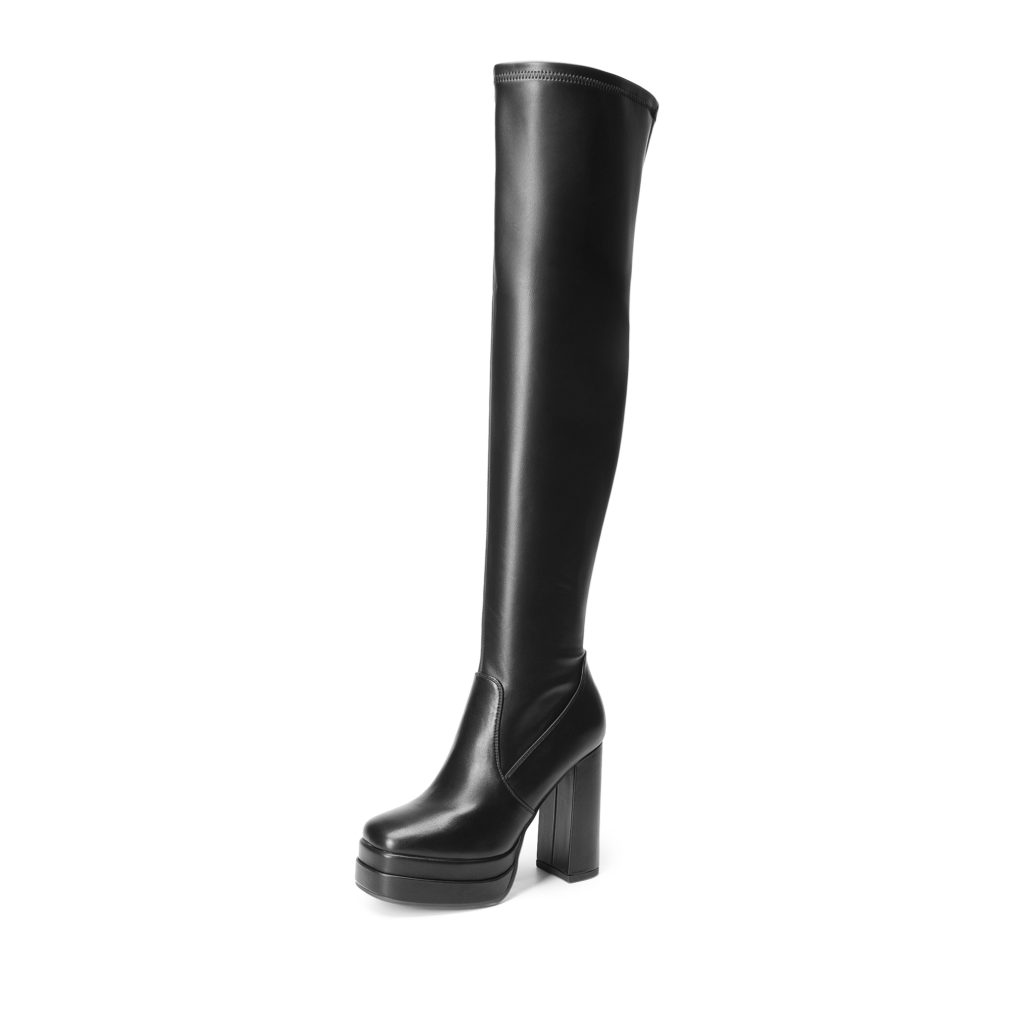 ●OTZ●Balloony platform Padding Boots/Black Dayton Platform Boots - Black | Fashion Nova