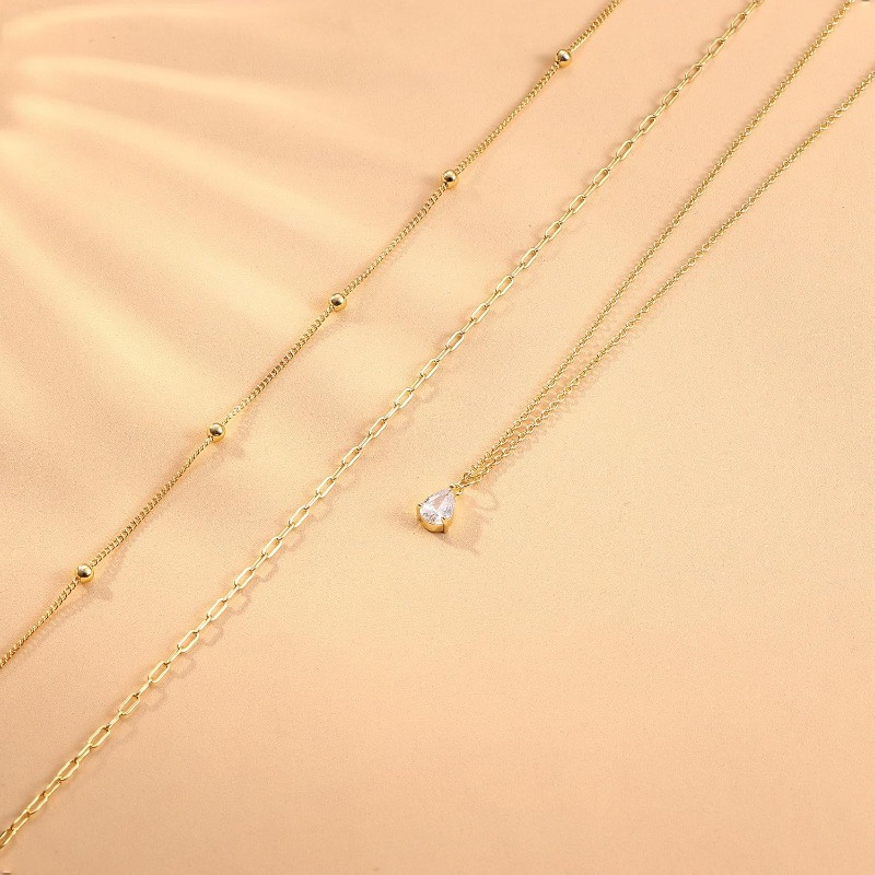 Image of Layered Golden Necklace For Women Pendant Necklace Set Golden Necklace Satck Dainty Trendy Jewelry For Women, Halloween Christmas Gifts For Women.