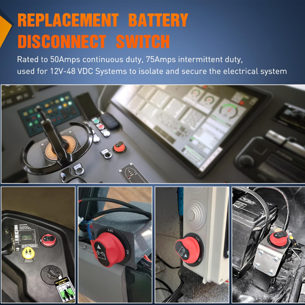 TEMU Heavy Duty Battery Disconnect Switch500a Rotary Knob Cut Off Isolator Switch | Power Kill Switch For Car, Marine Boat, Rv, Truck, , Atv Utv Auto