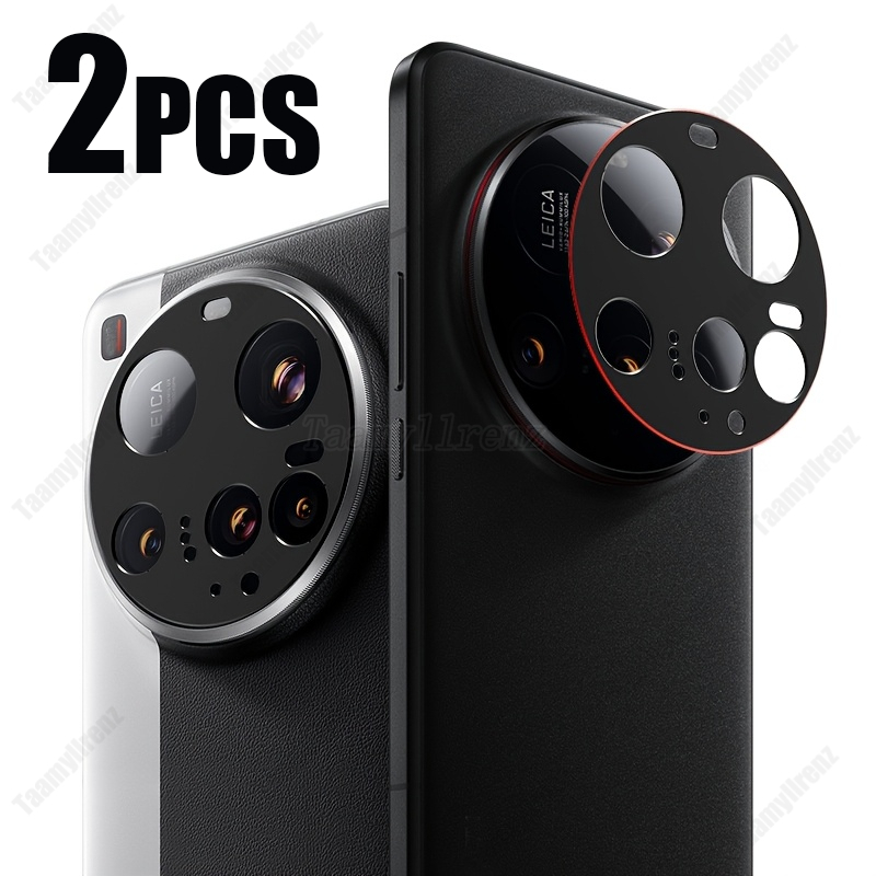 TEMU 2pcs 2-in-1 Rear Camera Metal Tempered Glass Screen Protector For Xiaomi 15 Ultra, Anti-scratch, Anti-drop, 9h Hardness, Full Coverage,