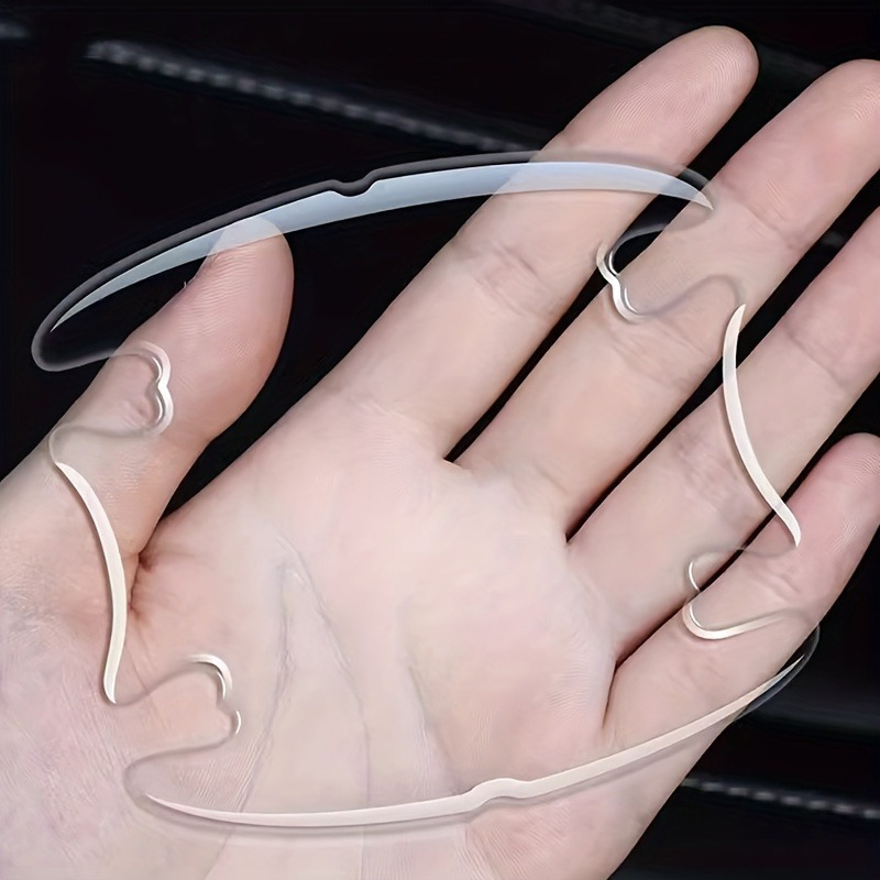 TEMU Transparent Car Door Handle Protector Covers, Anti-collision & Anti-scratch Stickers, Universal Fit Vehicle Accessories