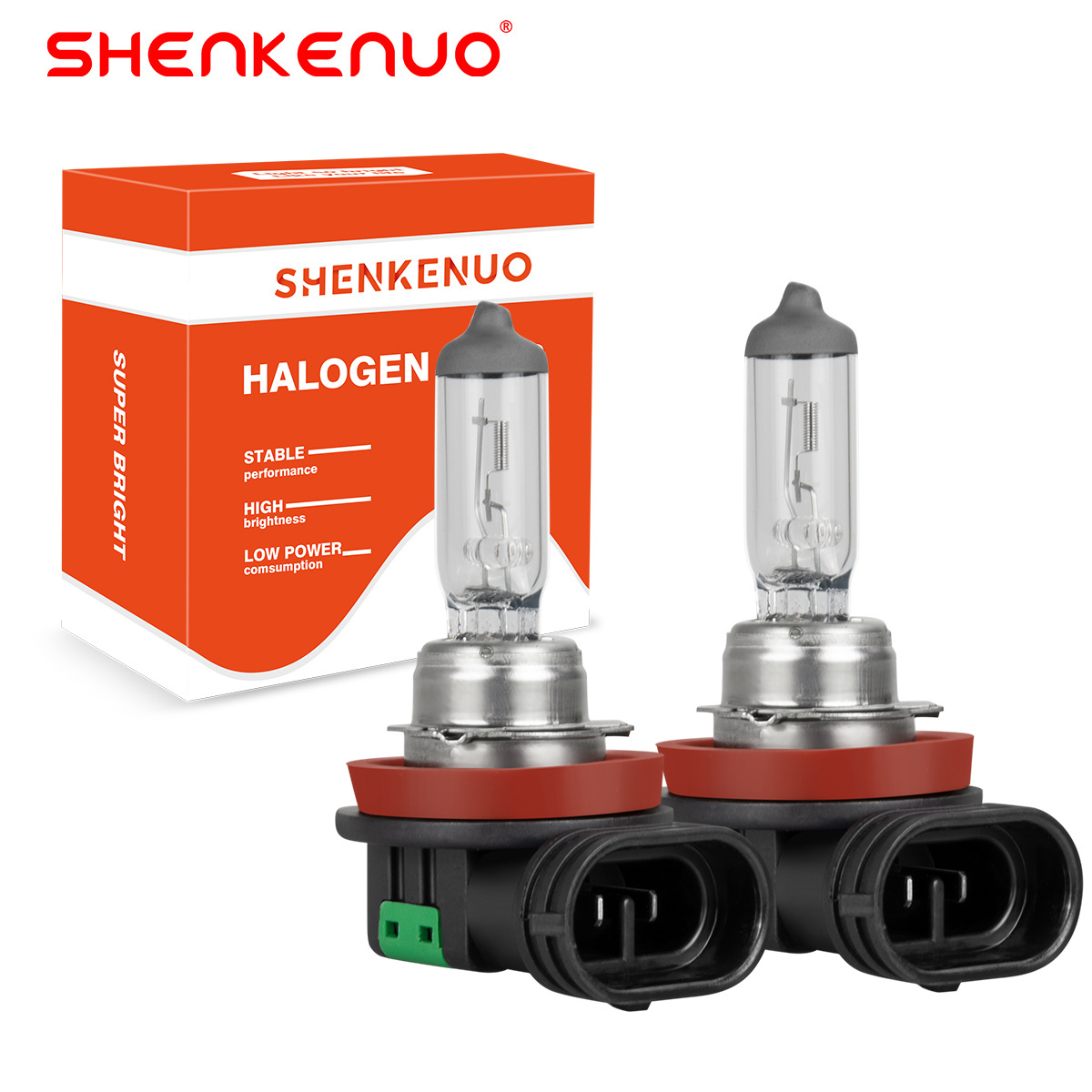 

2pcs H11 Halogen Headlight Bright Bulbs Combo 3400k Low Beam, Without Battery