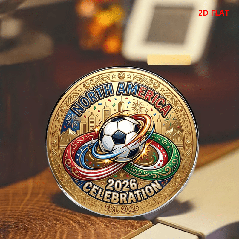 TEMU 2d Flat, 2d Flat 1pc Luxury Football Commemorative Brooch, Innovative Corsage Unique Clothing Badge, Very Suitable For Bags, Clothing, Necklines