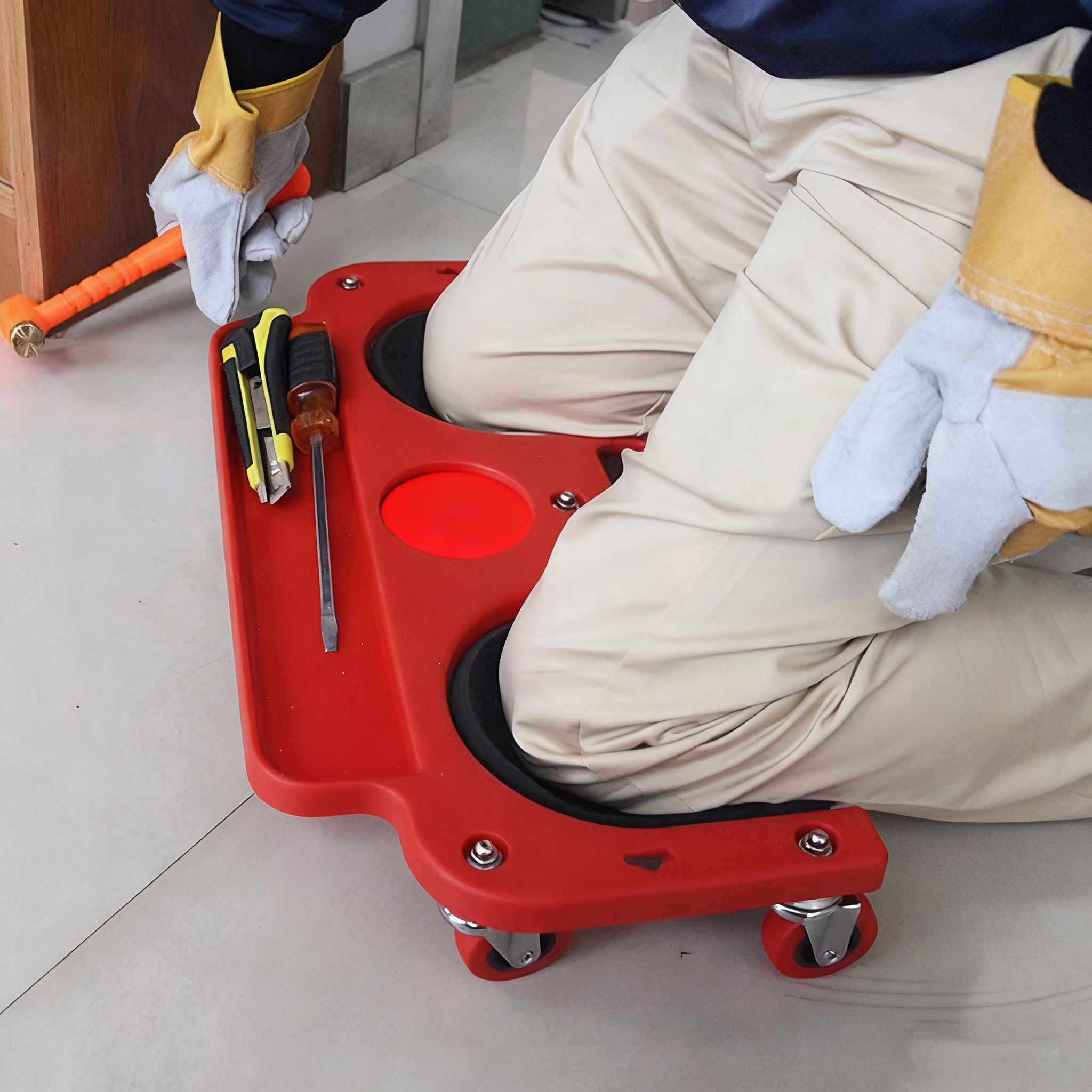 item picture rolling knee crawler with comfortable knee support tool storage thickened abs frame multi directional sliding strong load bearing   auxiliary tool for automotive repair and industrial work valentines day gift