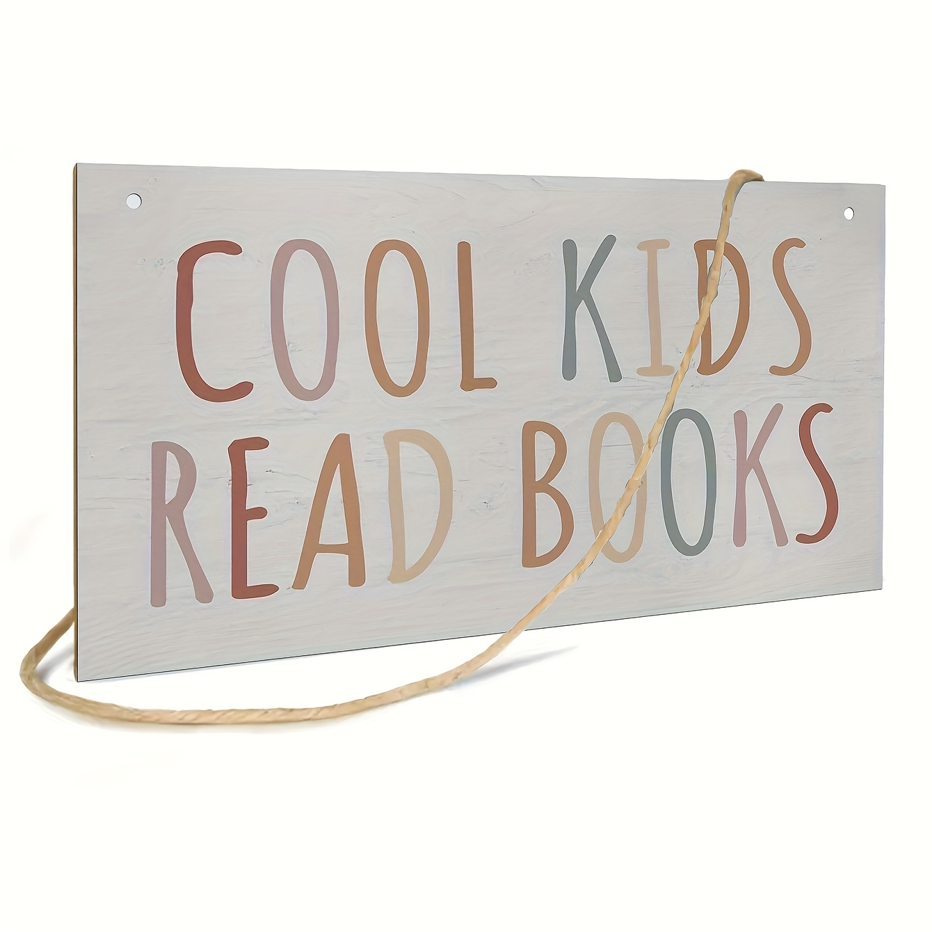 TEMU 2d Flat, 1pc 2d Flat Cool Children's Reading Book Wooden Wall Hanging Decor - Reclaimed Wood Inspirational Quote Decoration, Suitable For Kids'