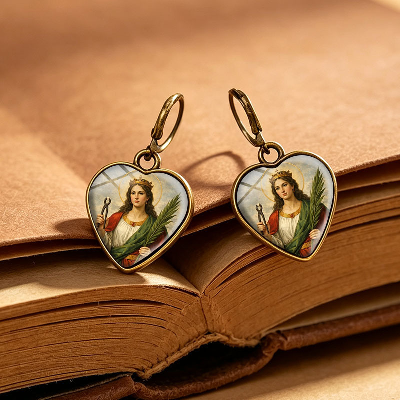 Saint Apollonia Leverback Dangle Earrings