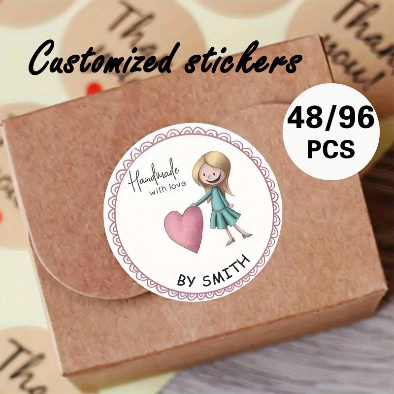 TEMU Calcomanías de amor hechas a personalizadas de 48/96 piezas, ideales para , aniversarios y otras ocasiones felices. Regálalas a especiales para