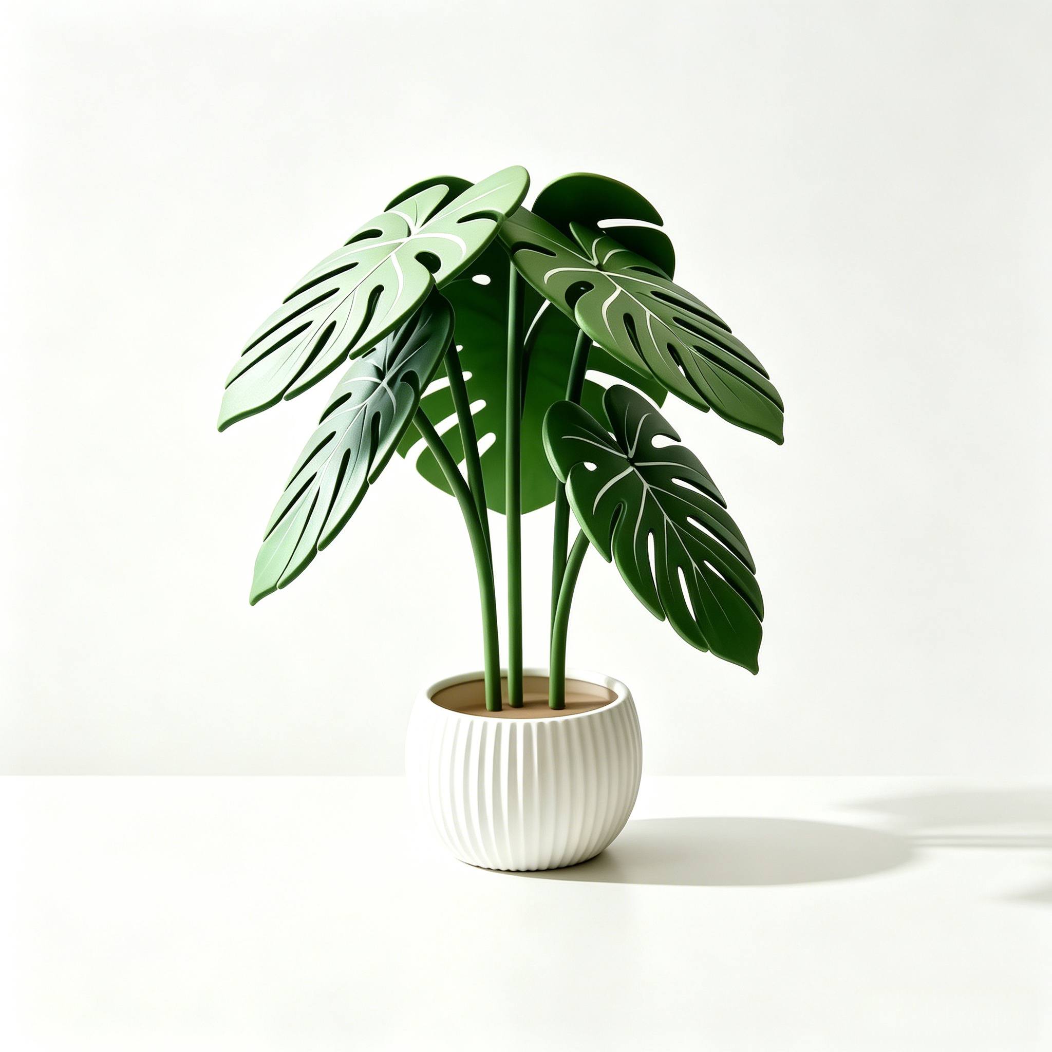 TEMU Monstera Coaster And Flower Pot 2-in-1| Detachable Design With Hollowed-out | Suitable For Office/rental Housing/home Use| Living Room, Dining