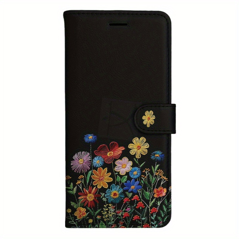 TEMU Phone Case - Flower Flip Wallet Case For Motorola For Moto Edge G9 E7 G30 G34 G10 G20 G50 G60 S E30 E40 E20 G41 G31 G51 G71 S30 X30 G22 G52 E32