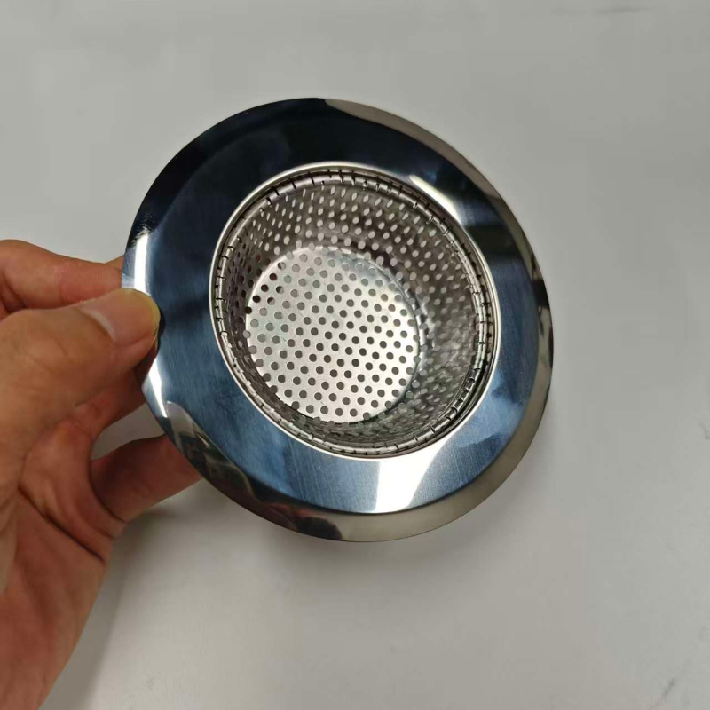 TEMU Heavy-duty Kitchen Sink Strainer Basket, 304 Stainless Steel Material, With Mesh Filter, For Commercial And Home Use, Rustproof, Durable