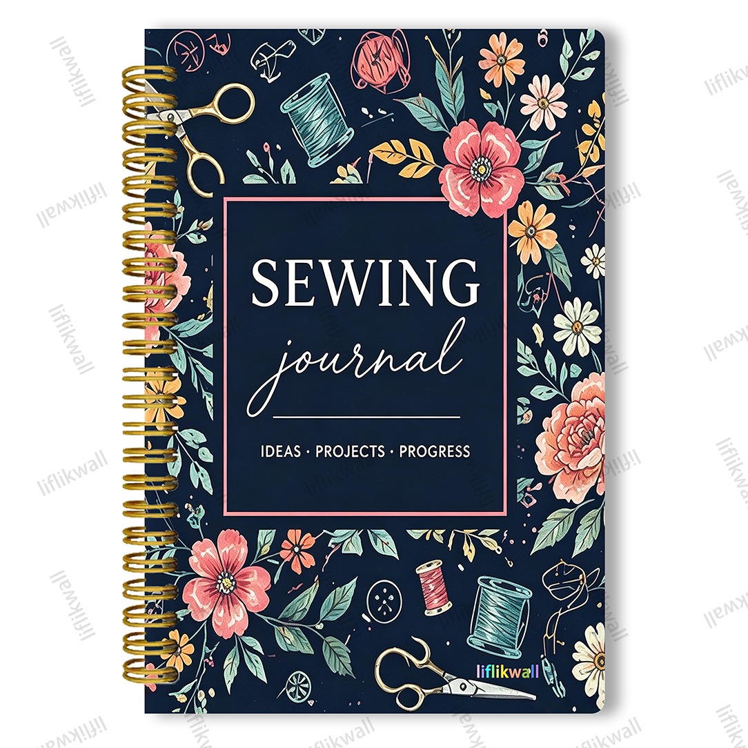 TEMU Liflikwall Sewing Notebook & Diary - Sewing-themed Planner With Project , Journal Suitable For Tailors, Amateurs, Gift For Sewing Enthusiasts,