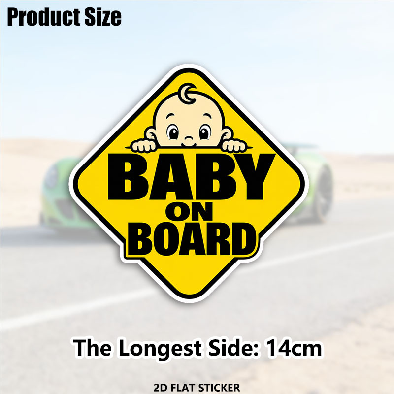 13.97 cm Yellow Warning Triangle Car Sticker