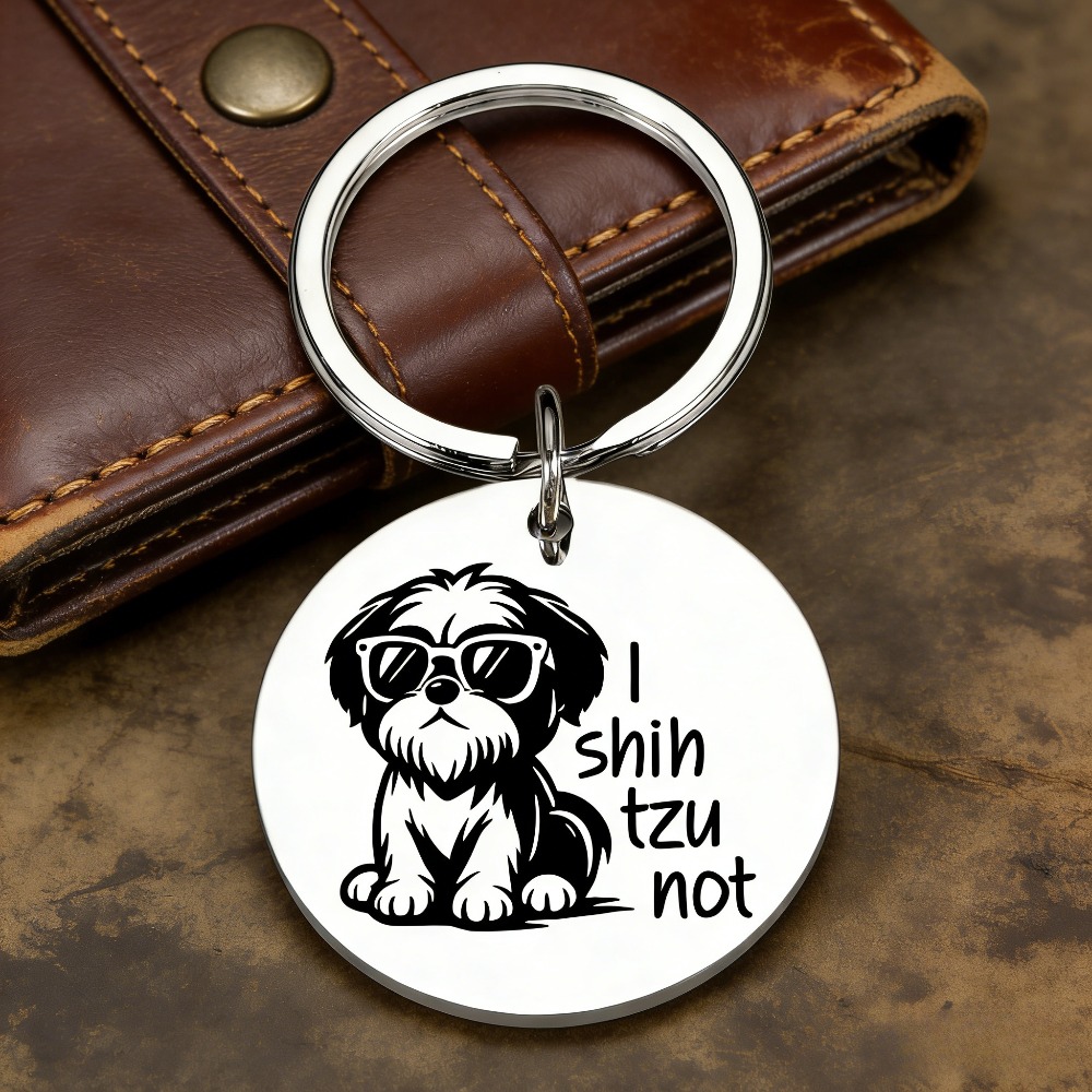 TEMU Shih Tzu Keychain Suitable For Shih Tzu Owners - Engraved "" Dog Lover Gift, Stainless For Pet, Birthday & Christmas Present For Shih Tzu Owners