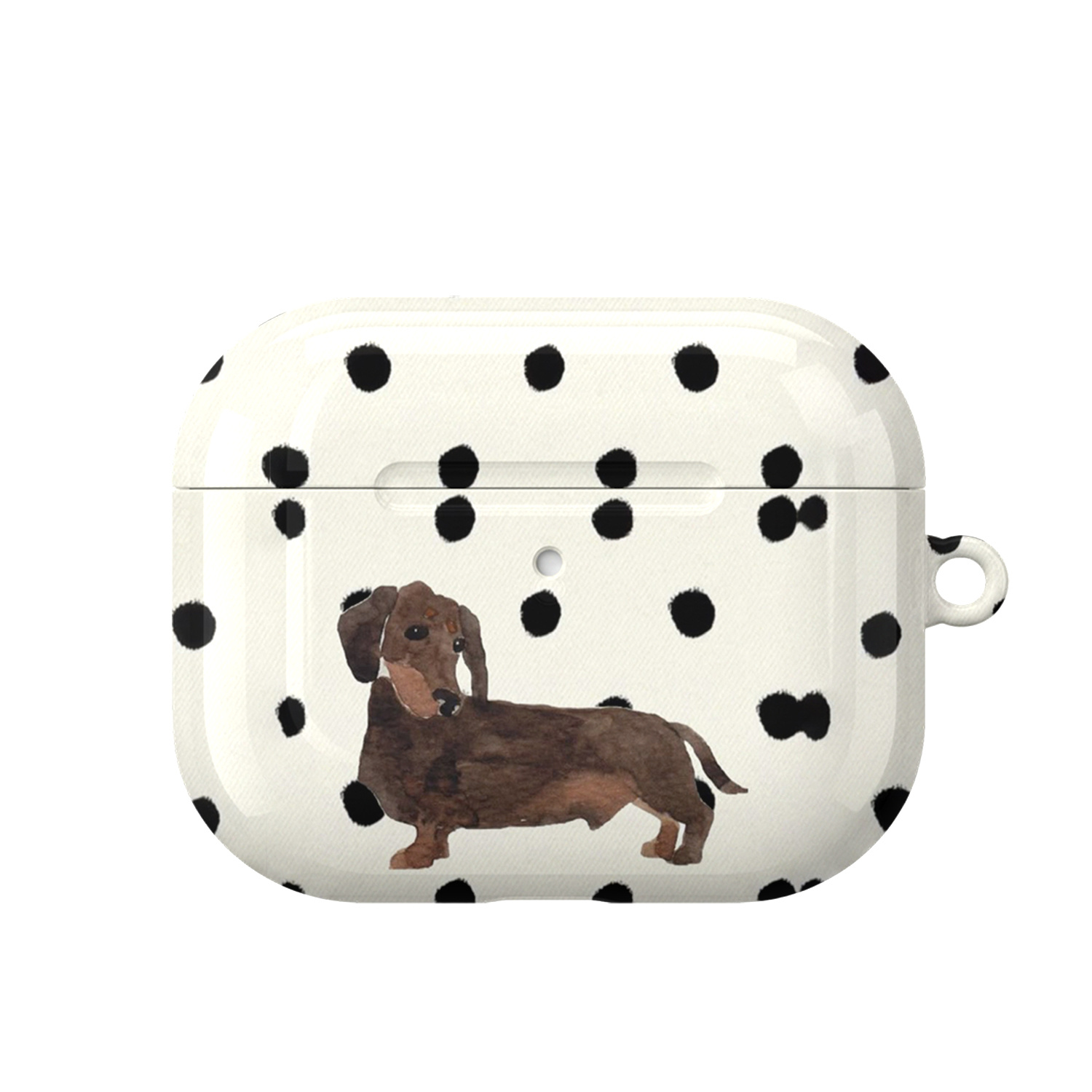 TEMU Polka Dot Dachshund Case Suitable For /pro 2/pro/1/2/3 Hard Glossy Case