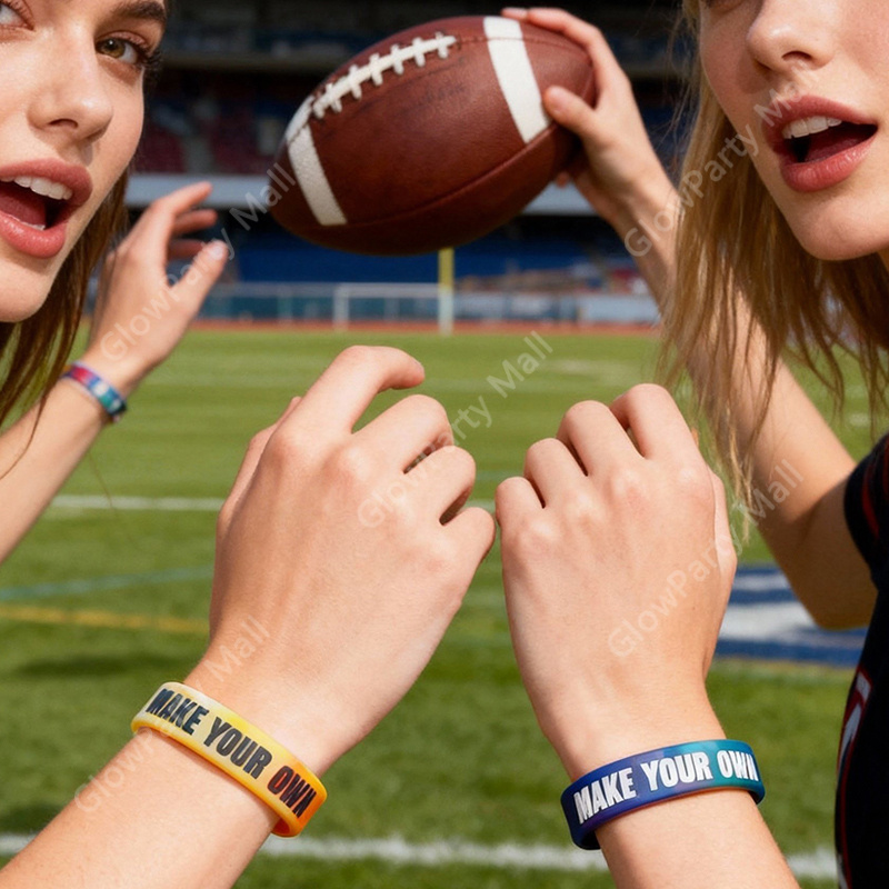 69pcs Customizable Mixed Color Wristbands, Gift for Couples & Friends
