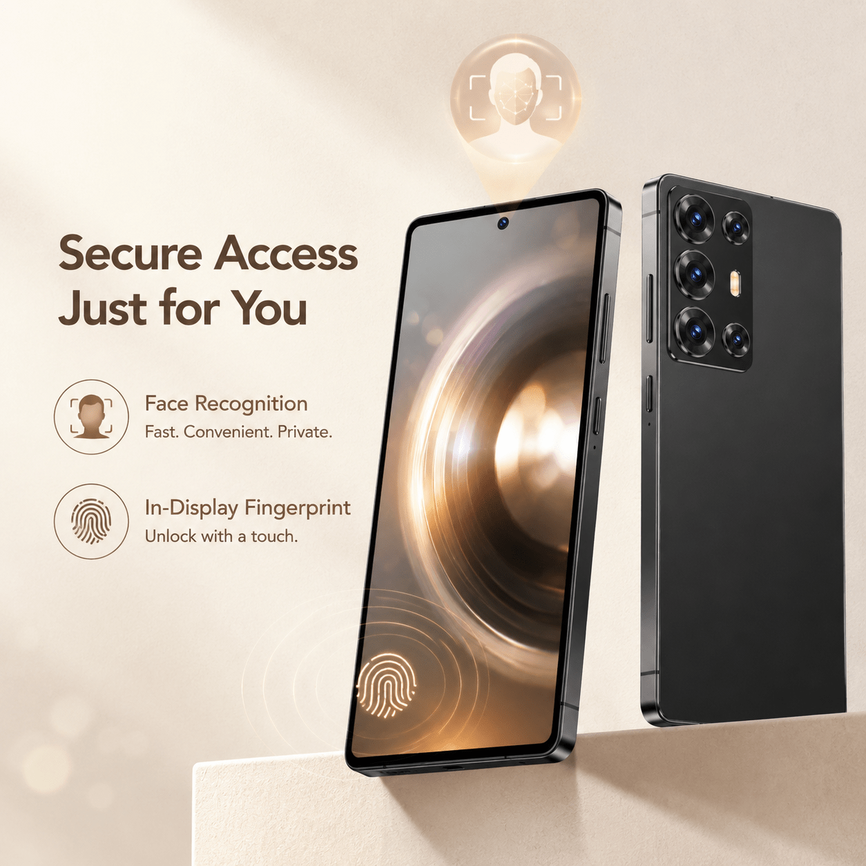senior   unlocked spare device 6 8 hd large screen 4 64gb expandable   facial recognition   case type c cable Product details 4