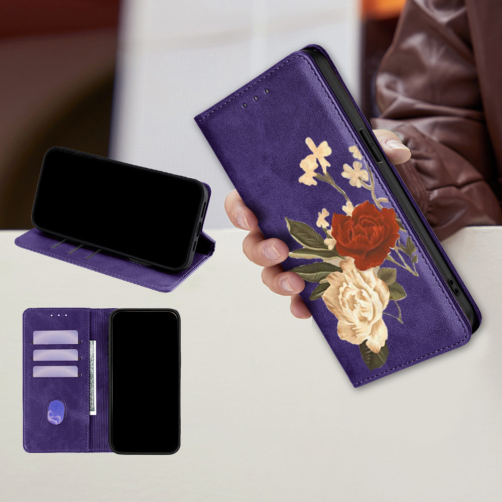 TEMU Phone Case: Sutible For Galaxy A15 5g A17 A16 5g A16 4g 5g A55 5g A35 A25 A54 A34 A14 A10 A13 A71 A57 4g 5g Painting Rose Card Holder Bracket