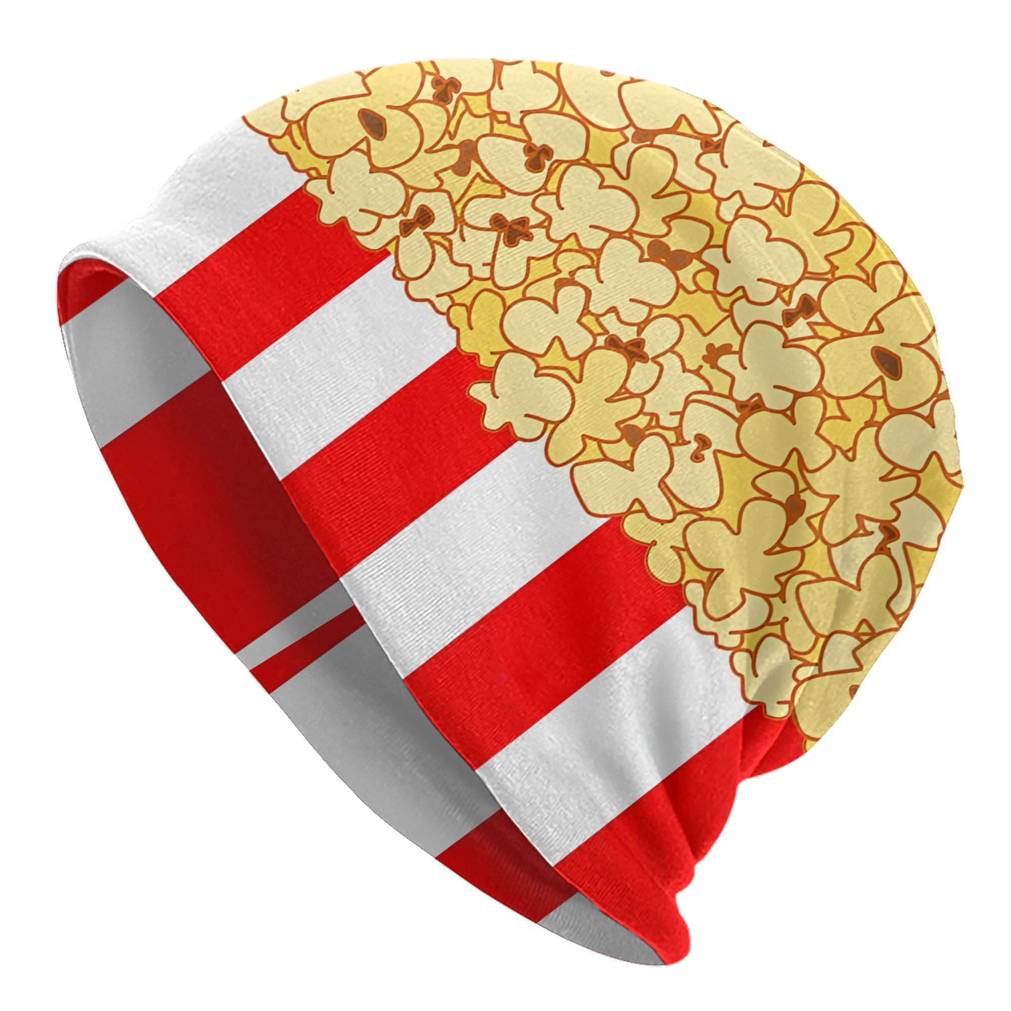 2d Print Design Popcorn Bonnet Hats Men Skullies Beanies Novelty Hats