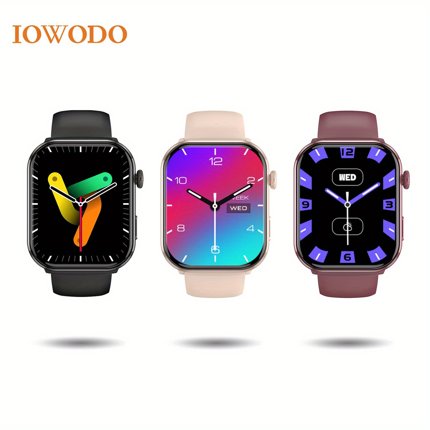 Montre Connectée Unisexe avec Assistant Vocal, Écran AMOLED 1,96 Pouces pour Fitness et Sports Extérieurs. Appels Sans Fil, Podomètre, Lampe LED, 100+ Modes d'Exercice, Batterie Haute Capacité 800mAh, Alertes Multiples Autofonctionnelles, Autonomie de 30 Jours, 2 Bracelets Inclus