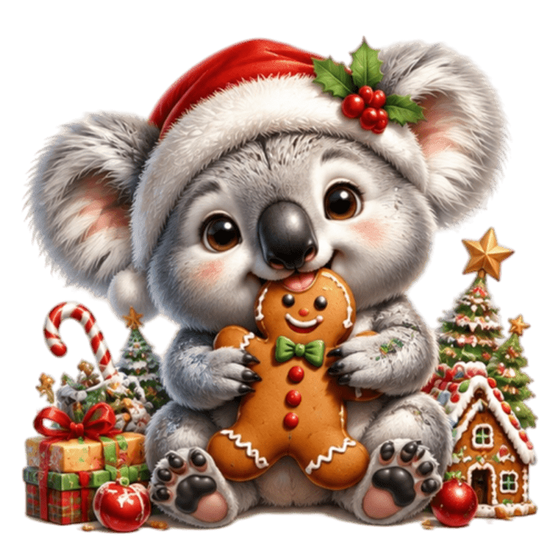 TEMU 2d Flat, 1pc 2d Flat Pattern Decal, Christmas Decoration Static Cling Sticker, Window Decal, Glass Decal, Window Sticker, Koala Eating
