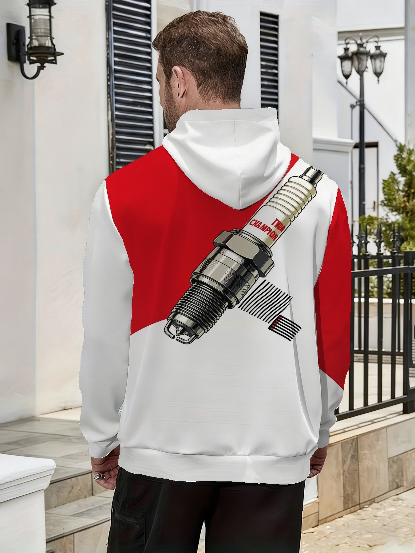 mens 3d printed hoodie casual sport long sleeve hooded sweatshirt casual and stylish