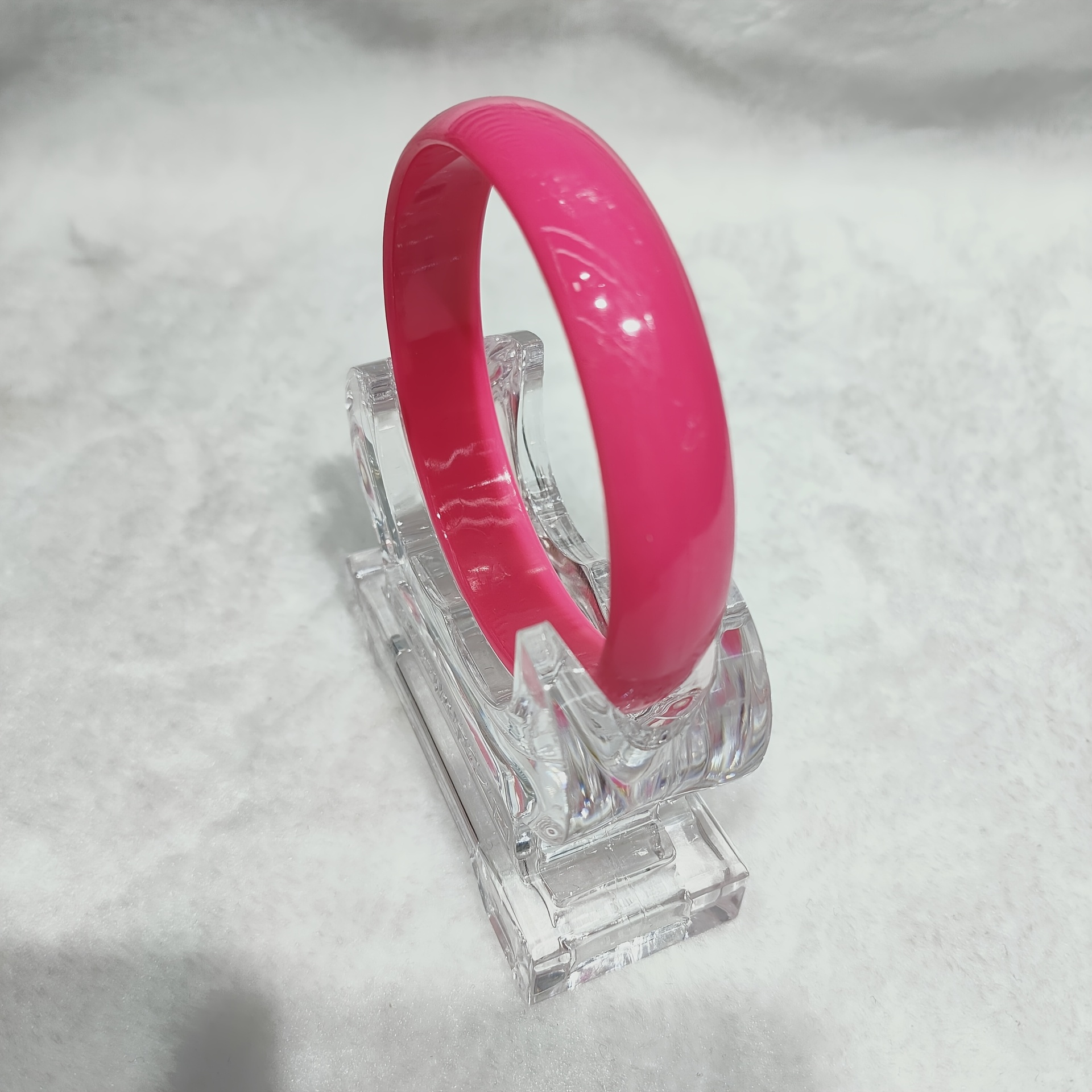 5pcs Vibrant Multicolor Resin Bracelets Set, Casual Gifting
