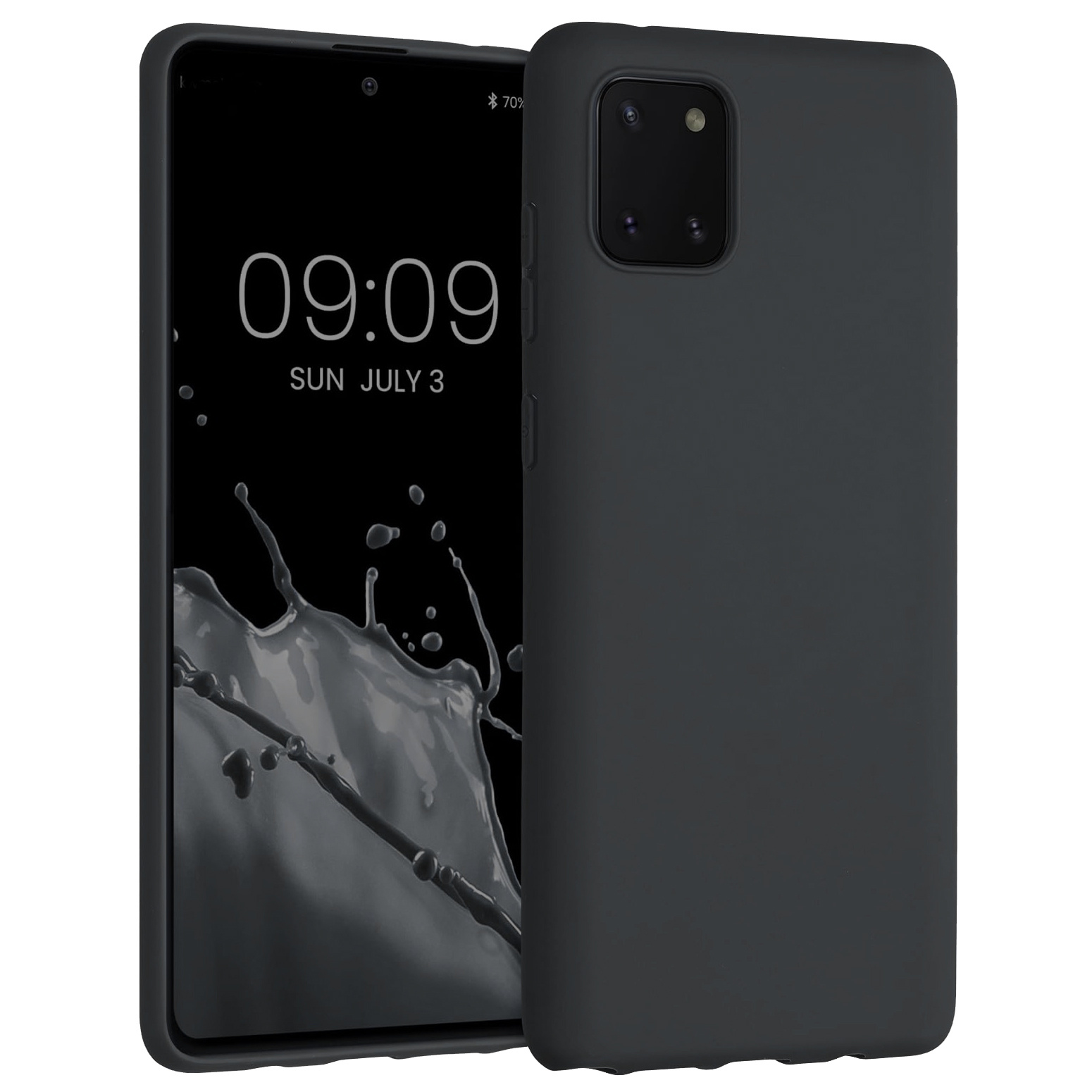 TEMU Funda para Teléfono - Funda para Samsung Galaxy Note 10 Lite, Funda de Silicona Suave Negra, Anti-Rayas a Prueba de Golpes, Cubierta Protectora