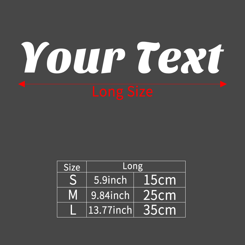 E-shop 1 personalisierbarer Textaufkleber - auffälliger, handschriftlicher Schriftzug, wasserfest und UV-beständig (nicht verblassend), selbstklebende