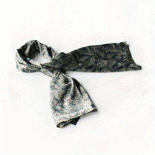 simple and decent tone leopard print fashion silk scarf wrap shawl large