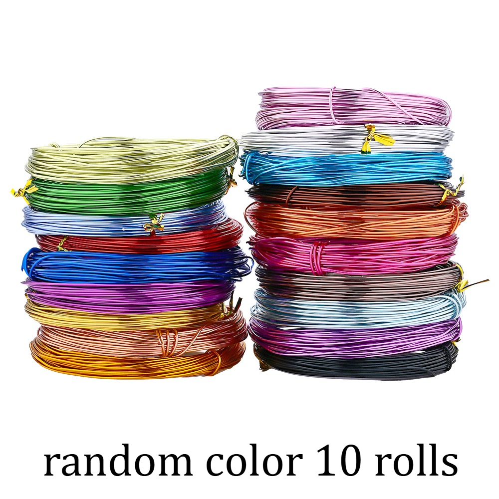 TEMU 10 Rolls X 10m Aluminum Craft Wire Set Aluminum Wire For Artistic Creation And Decorative Metal Wire, Metal Wire For Jewelry Craft Making,