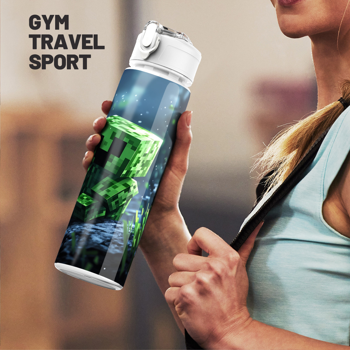 Bouteille d'eau en plastique de 750 ml | Anti-fuite, facile à nettoyer, légère, idéale pour pique-nique, voyage et usage domestique, sûre pour boire, cadeau parfait pour Noël, le Nouvel An, Thanksgiving