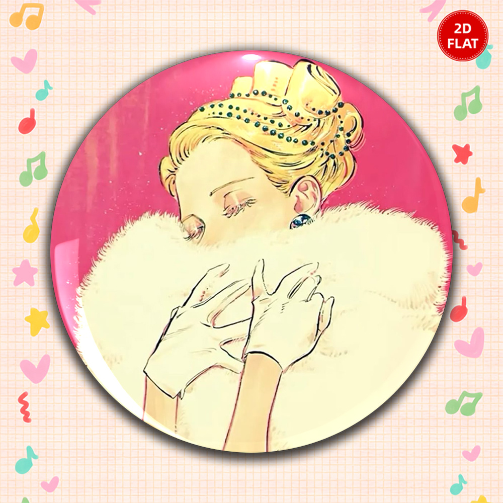 TEMU 2d Flat - Classic Popular Men's Casual Round Brooch, Anime Cartoon Pin, Stylish And Gorgeous Additions, Unisex Badge, Suitable As A Gift Between