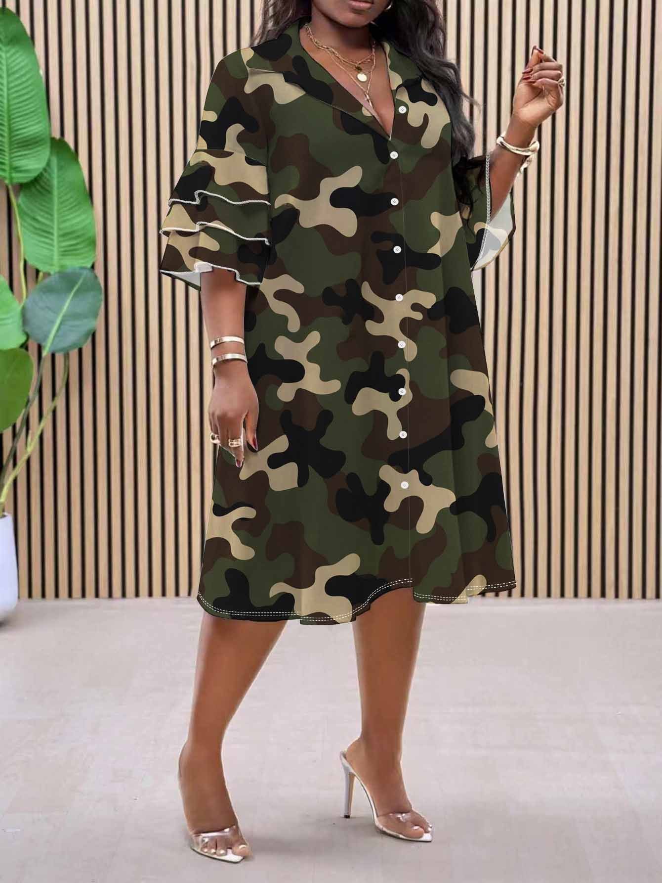 ladies camouflage dress plus camo sold on Temu United States CasaNuevaConCanales