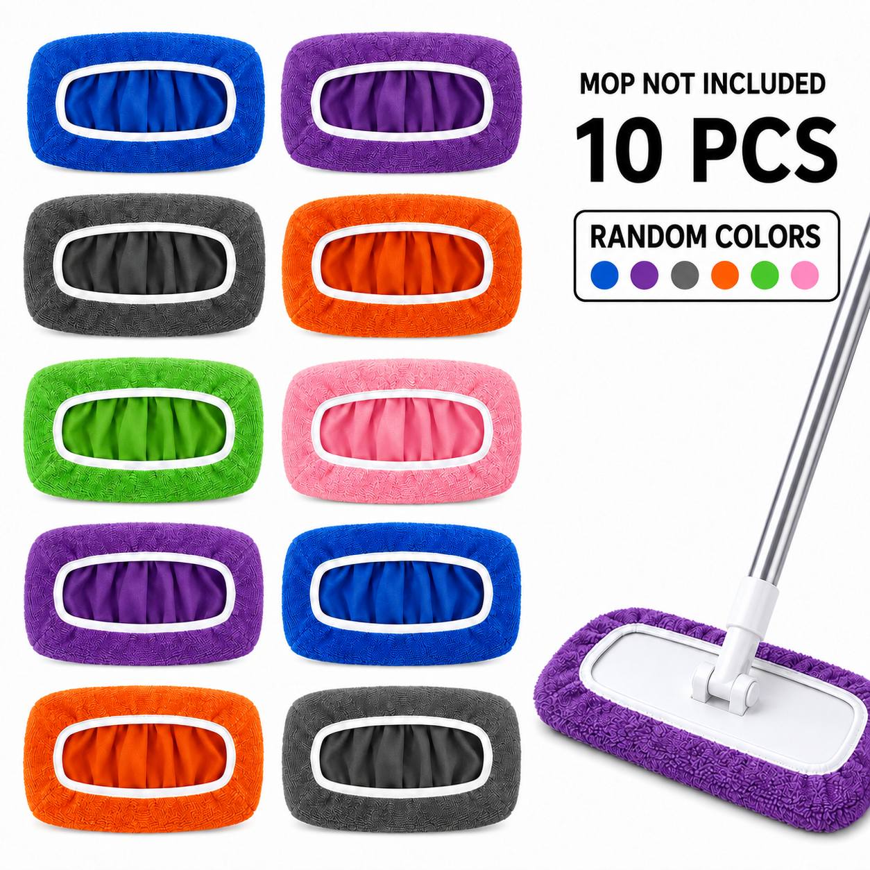 TEMU Coperture per panni per riutilizzabili, 10 pezzi casuali, panni di ricambio, panni per la pulizia con forte assorbenza, riutilizzabili, adatti