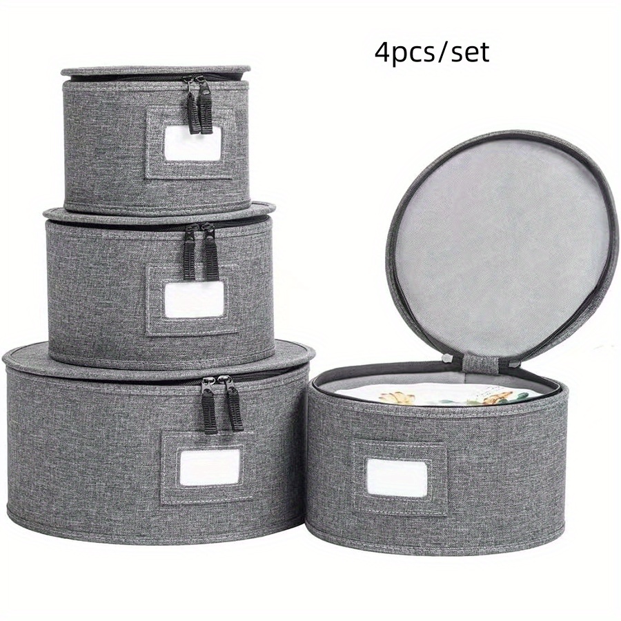stackable hard shell storage containers with dividers heavy duty organizer boxes for moving cabinet shelving dish glass mug protection space saving design ideal for   or   use   quilted lining protective padding divided compartments kitchen essentials shelf dividers