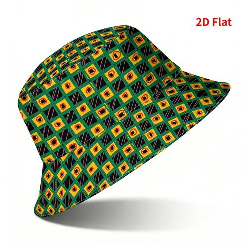 bucket hat 1pc abstract square pattern 2 design mens and womens spring summer for outdoor parties and festivals lightweight sun hats fishing hats durable and comfortable headwear