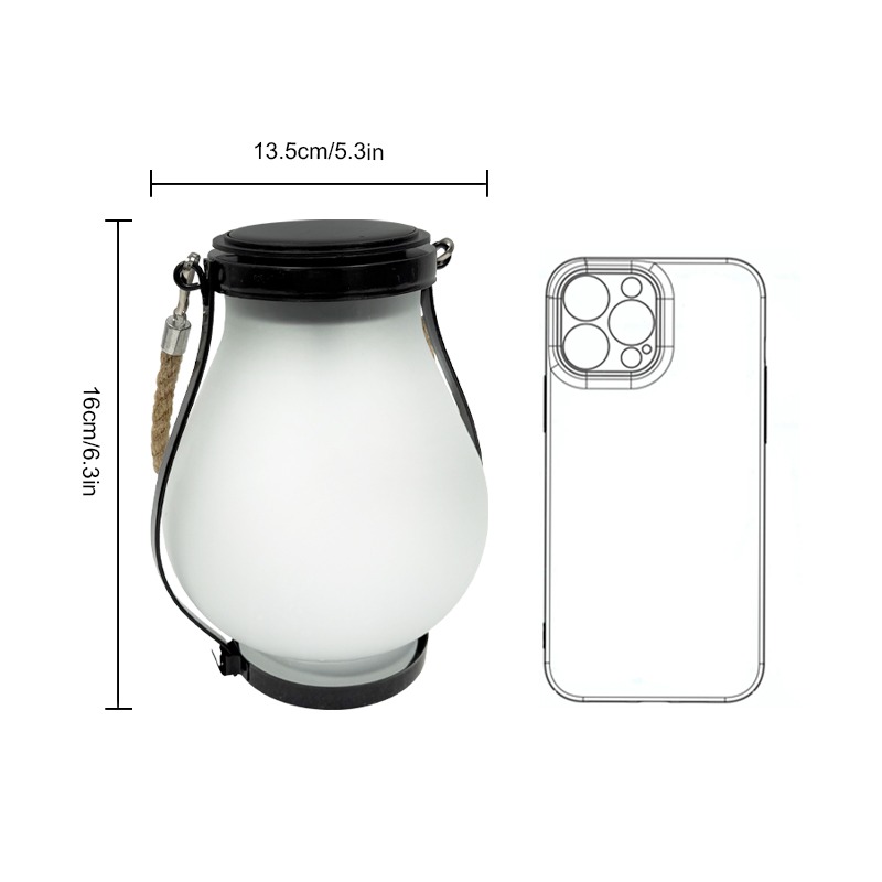 Solar Lanterns Outdoor with Realistic Flickering Flame