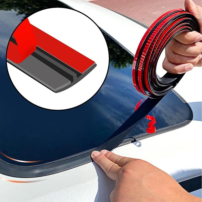 Car Weather Stripping, Cuttable Sunroof Rubber Trim, Car Front Rear Windshield Dust Cowl Molding Door Seal For Most Cars Trucks Suvs (19mm×4m)