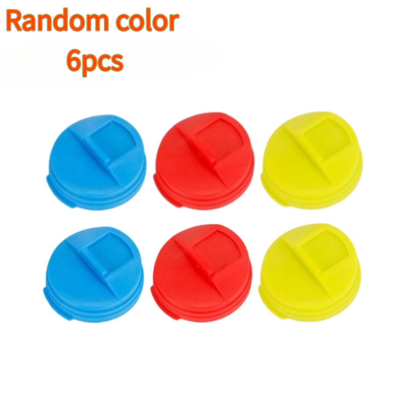 6pcs Random Color Reusable Plastic For Soda Can Lid, Can Lid Can Prevent Overflow, Suitable For Soda Can Lid Circular Protector, Cup Lid, Reusable Plastic Can