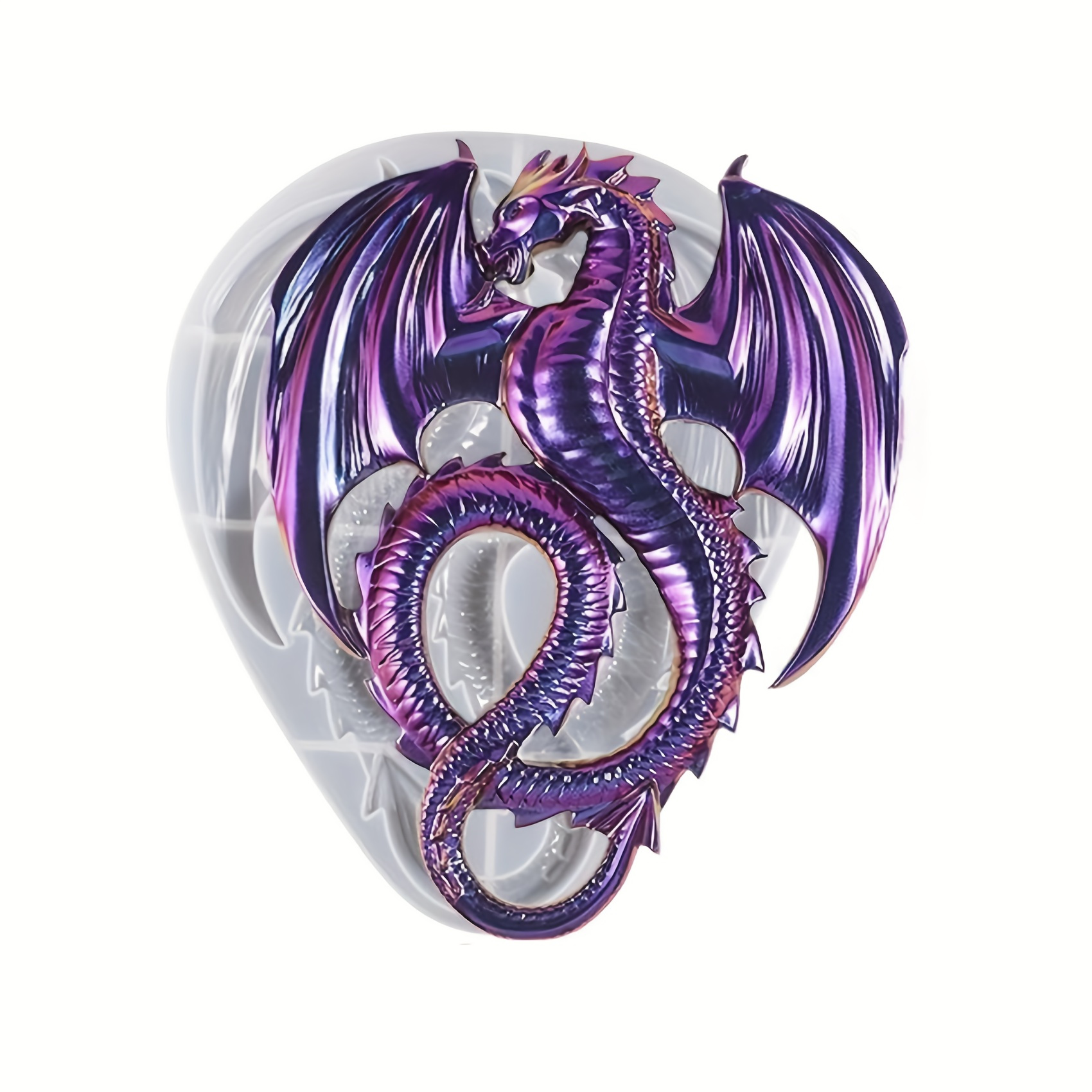 Image of 1pc 3d Dragon Silicone Mold For Resin Casting, Diy Wall Hanging Decor, Office Ornament, Reusable Craft Material, Ideal Gift For Valentine's Day, Anniversary, Christmas, Mother's Day