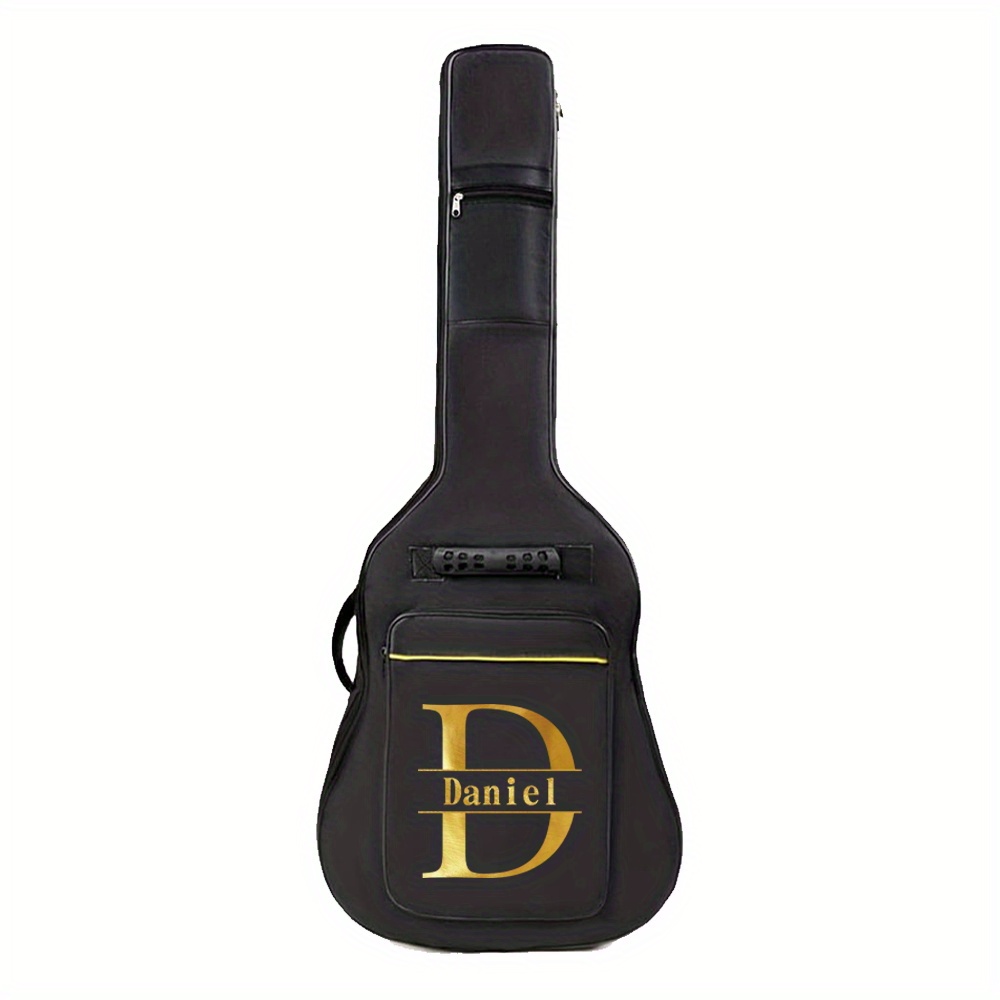 [Po ] Personalizirana torba za kitaro z imenom 36/38/41 palcev, 1 kos, črna torba za nahrbtnik, torba za gig, organizator, osebni izdelki po ,